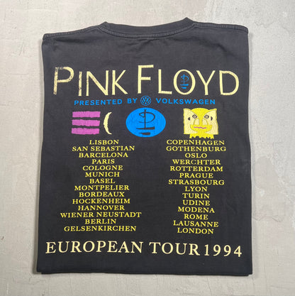 1994 Pink Floyd Division Bell Euro Tour Tee Black Size XL USED v19388