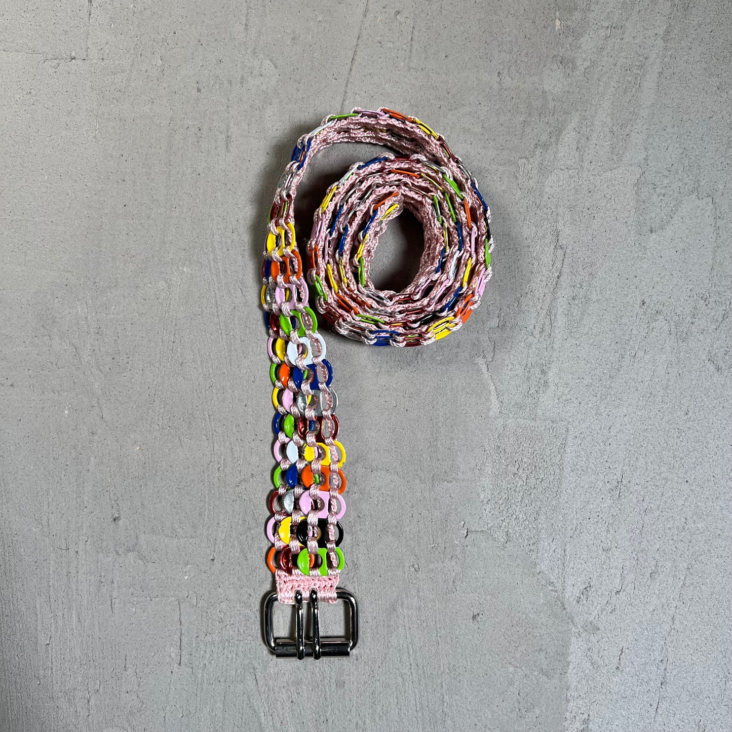 Greedy Unit Soda Cap MultiColor Belt USED x17657