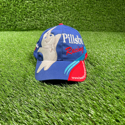 1990s Pillsbury Racing Blue AOP Hat USED v18020