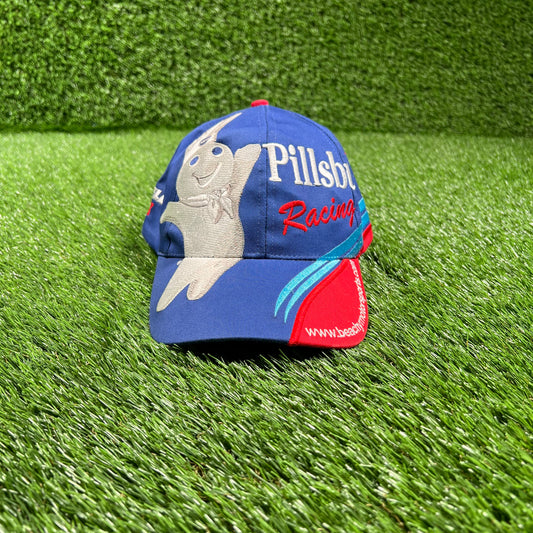 1990s Pillsbury Racing Blue AOP Hat USED v18020