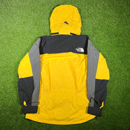 North Face HydroSeal Yellow/Black Light Jacket Size Large USED v17469