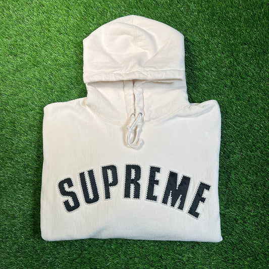 Supreme Pearl Logo Natural Hoodie (2021) Size Medium USED x16846