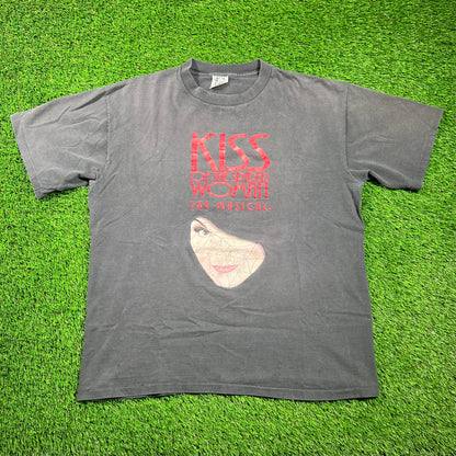 1990s Kiss of the Spider Woman Musical Black Tee Size XL USED v18559