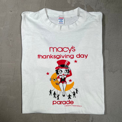 1985 Betty Boop Macys Thanksgiving Day Parade White Tee Size XL USED v20097