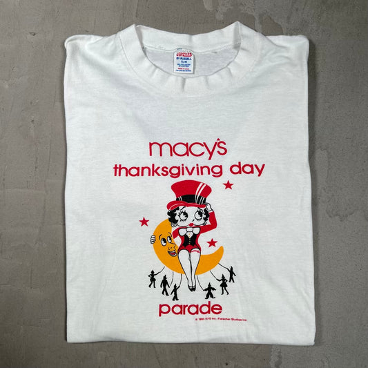 1985 Betty Boop Macys Thanksgiving Day Parade White Tee Size XL USED v20097