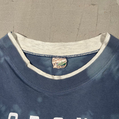 1990s Toronto Maple Leafs Hockey Blue Tie Dye Tee Size Large USED v18934