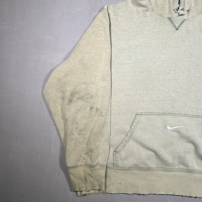 Nike Acid Green Center Swoosh Pocket Hoodie Size XXL USED v19093