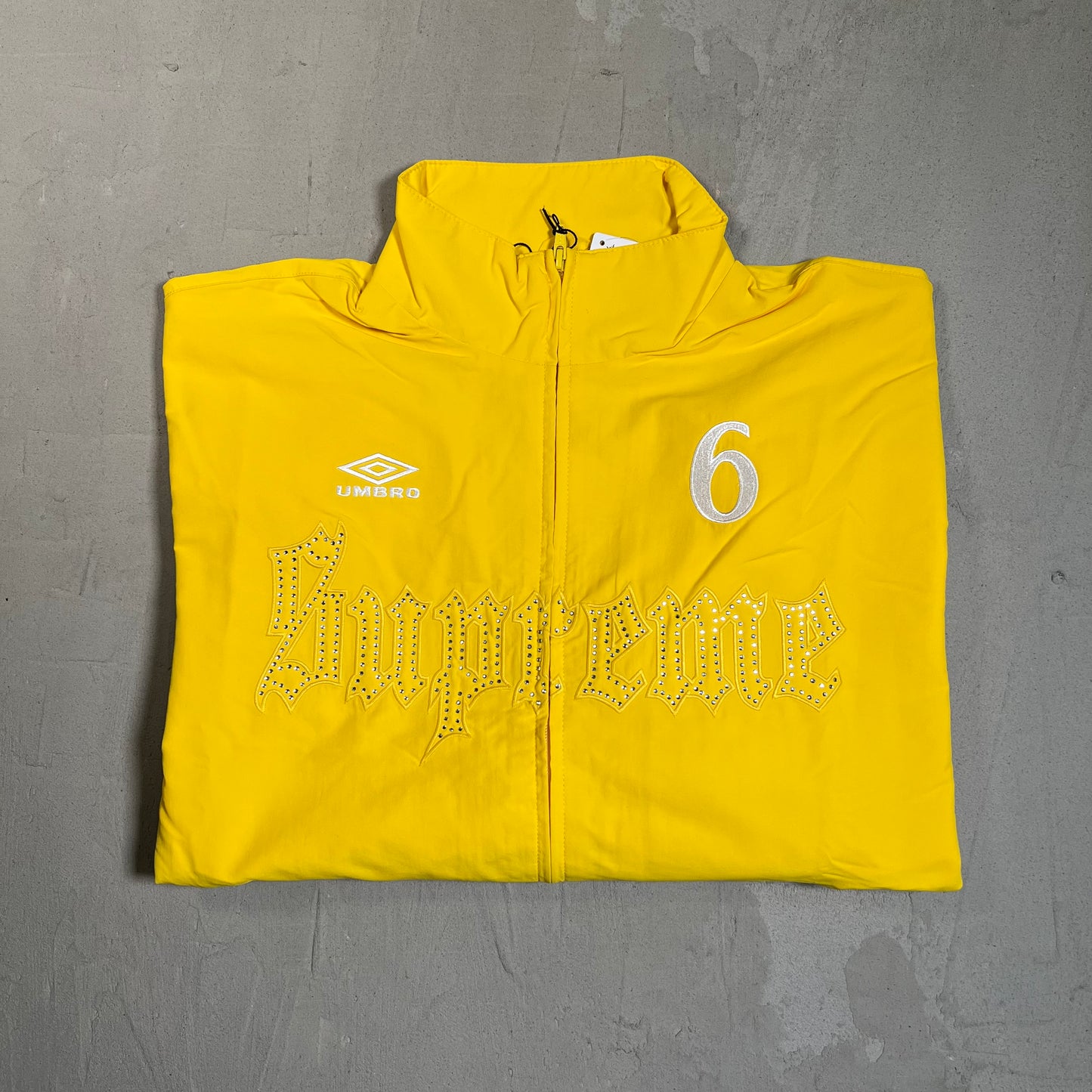 Supreme Umbro Rhinestone Track Jacket Yellow (2026) Size Medium NEW x17669