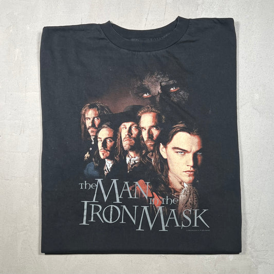 Y2K Man in the Iron Mask Black Tee Size XL USED v19284