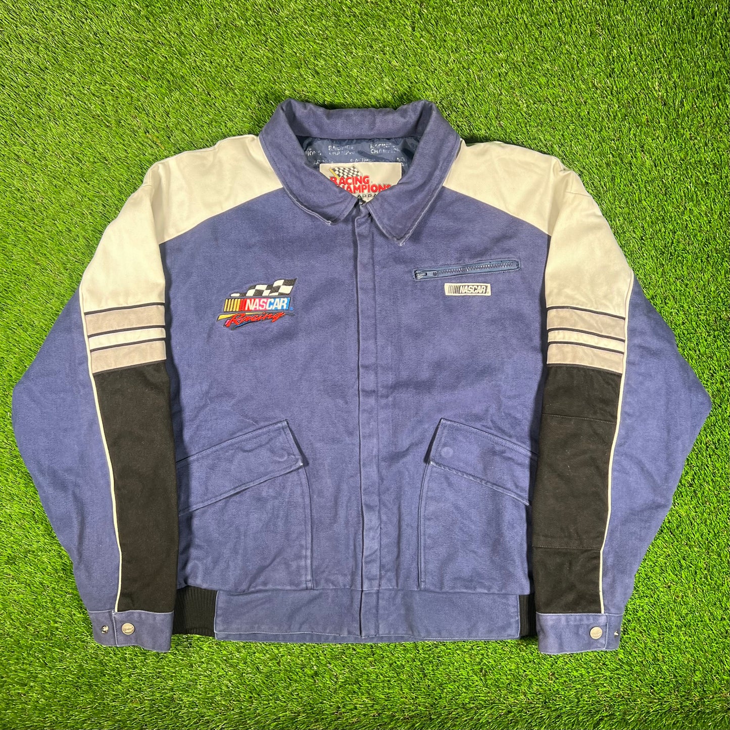 Y2K Nascar "Racing Champions" Blue Jacket SIze XL USED v17896