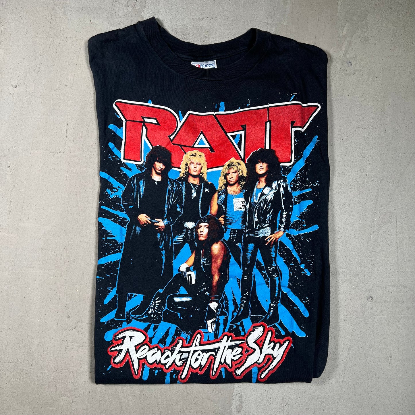 1989 Ratt "Reach for the Sky" Black World Tour Tee SIze Large