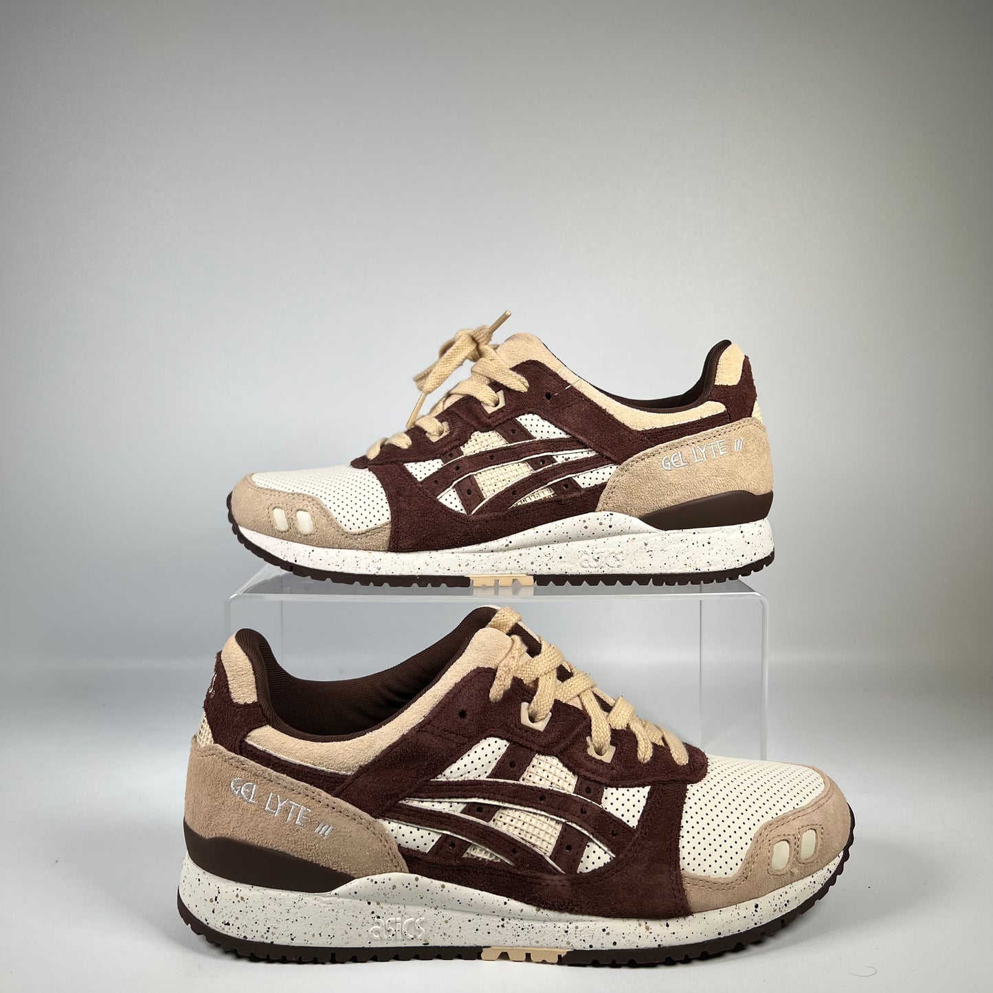 Asics Gel Lyte 3 Cream Dark Brown Size 8.5 NEW s15264