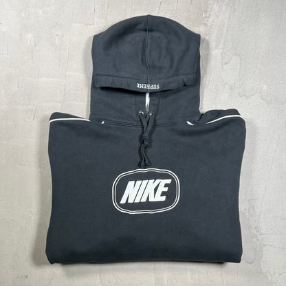 Nike Supreme Black/White Pullover Hoodie (2026) Size Small USED x18971