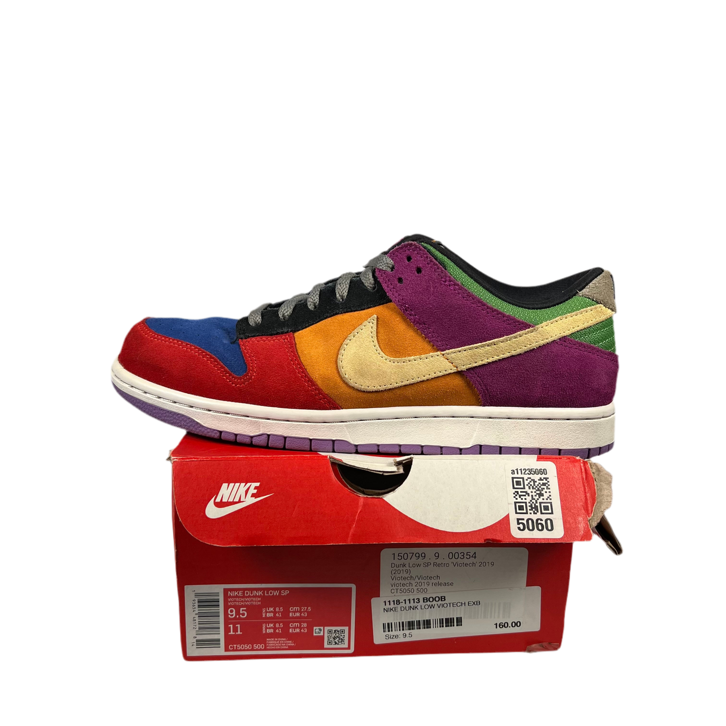 Nike Dunk Low Viotech (2019) Size 9.5 USED s18133