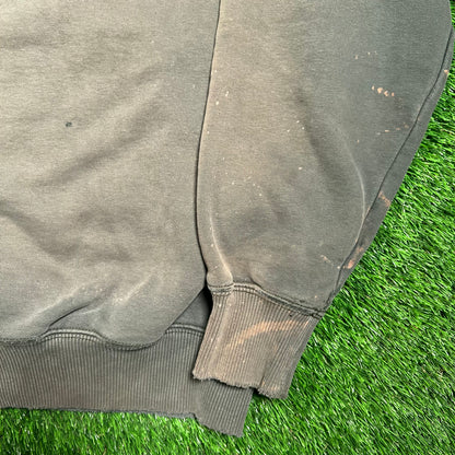 Y2K Carhartt Distressed Green Hoodie Size Large USED