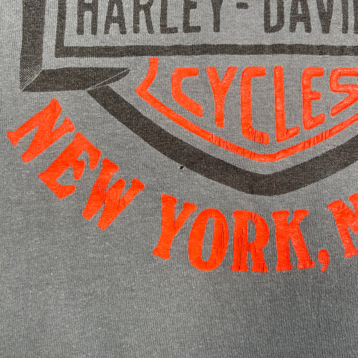 1991 Harley Davidson "Leader of the Pack" 3D Emblem Light Blue Tee Size Large USED v19374