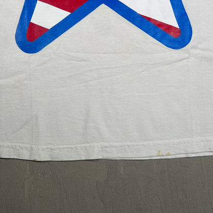 Asspizza Flag Star White Tee Size XXL USED x18447