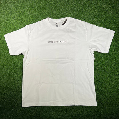 Uniqlo Star Wars Episode 1 White Tee Size XL NEW x15778