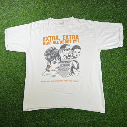1996 "Extra Extra Read All About It" White Tee Size XL USED v17002