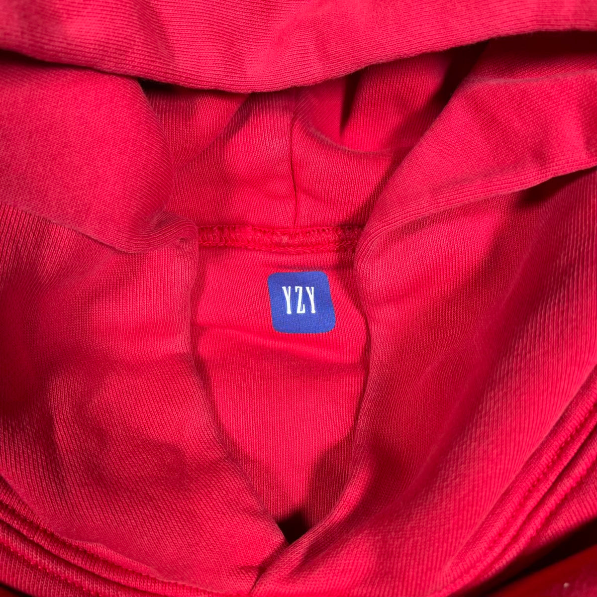 Yeezy Gap Red Double Layer Pull Over Hoodie Size Small USED x18810