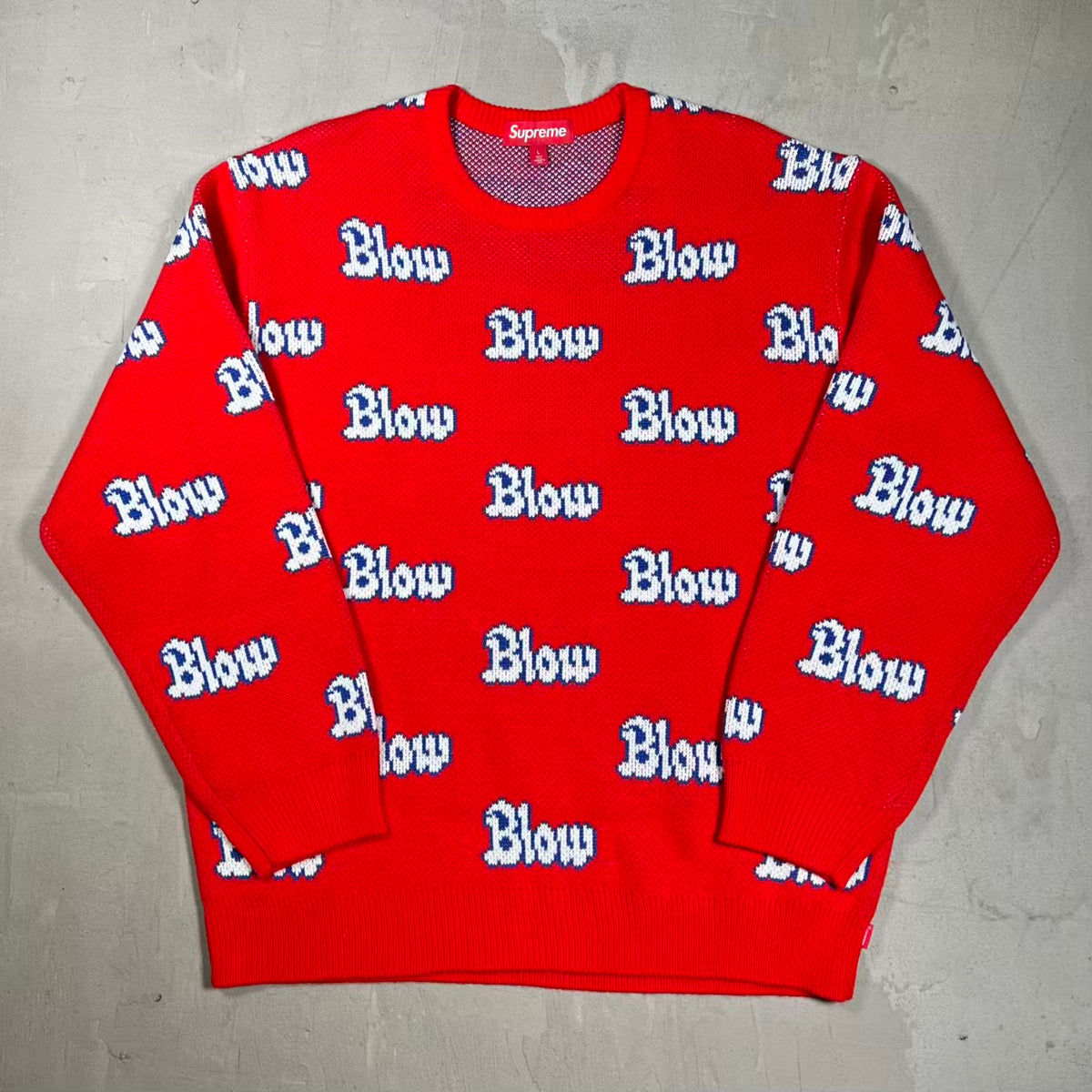 Supreme Blow (2023) Red Sweater Size Large USED x18458
