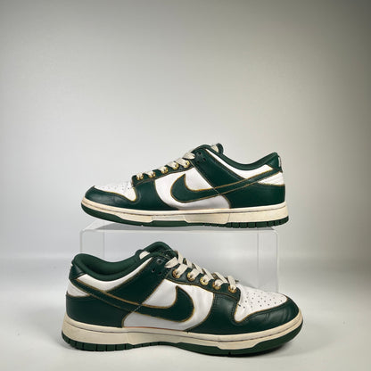 Nike Dunk Low Michigan State Custom Gold Eyelets Size 8.5 USED s6874