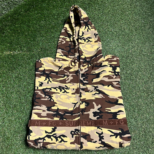 Supreme Marithe Francois Girbaud Zip Camo Hoodie Size XL NEW x14216