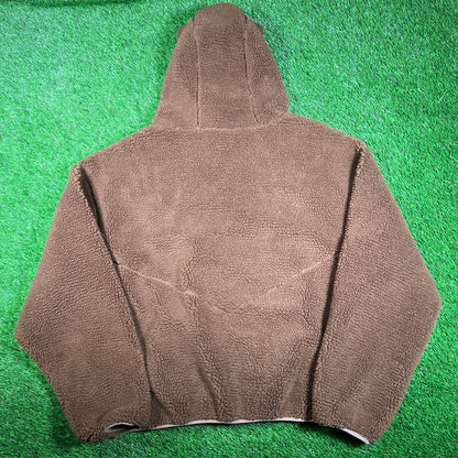 Vandy the Pink Brown Bear Fleece Jacket Size XL USED x15801