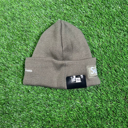 Supreme New Era Box Logo Beanie Light Olive (2025) NEW x15496