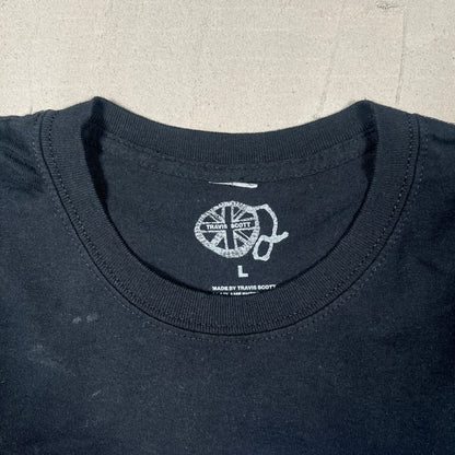 Travis Scott "Live at o2 Arena" Black Tee Size Large USED x17356