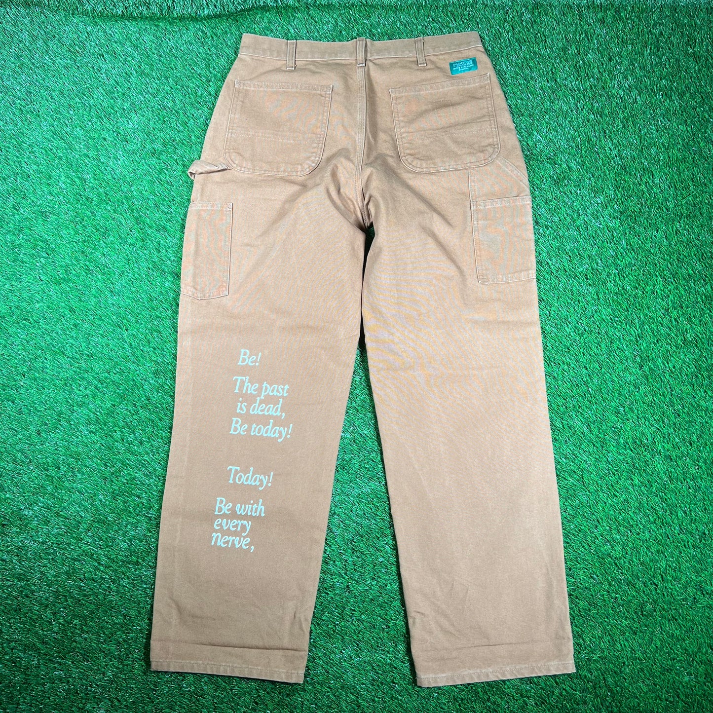 All Caps Studio Be With Work Wear Brown Pants Size Large USED v17926