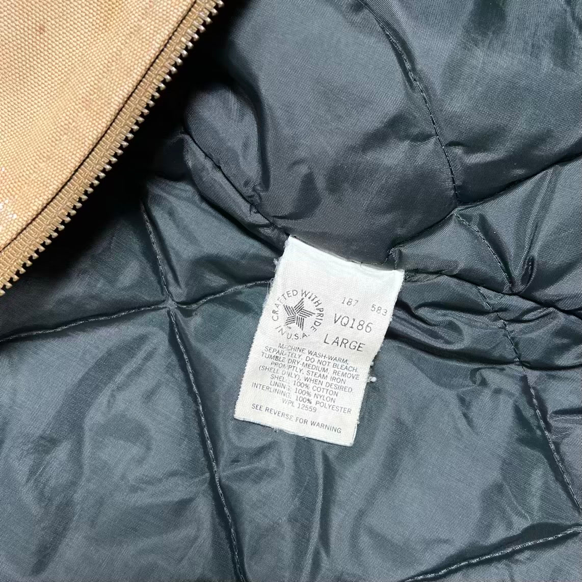 Y2K Carhartt Brown Canvas Workwear Zip Up Vest Size XXL USED v20147