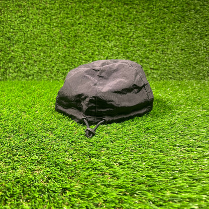 Stone Island Black Nylon Patch Hat USED x16707