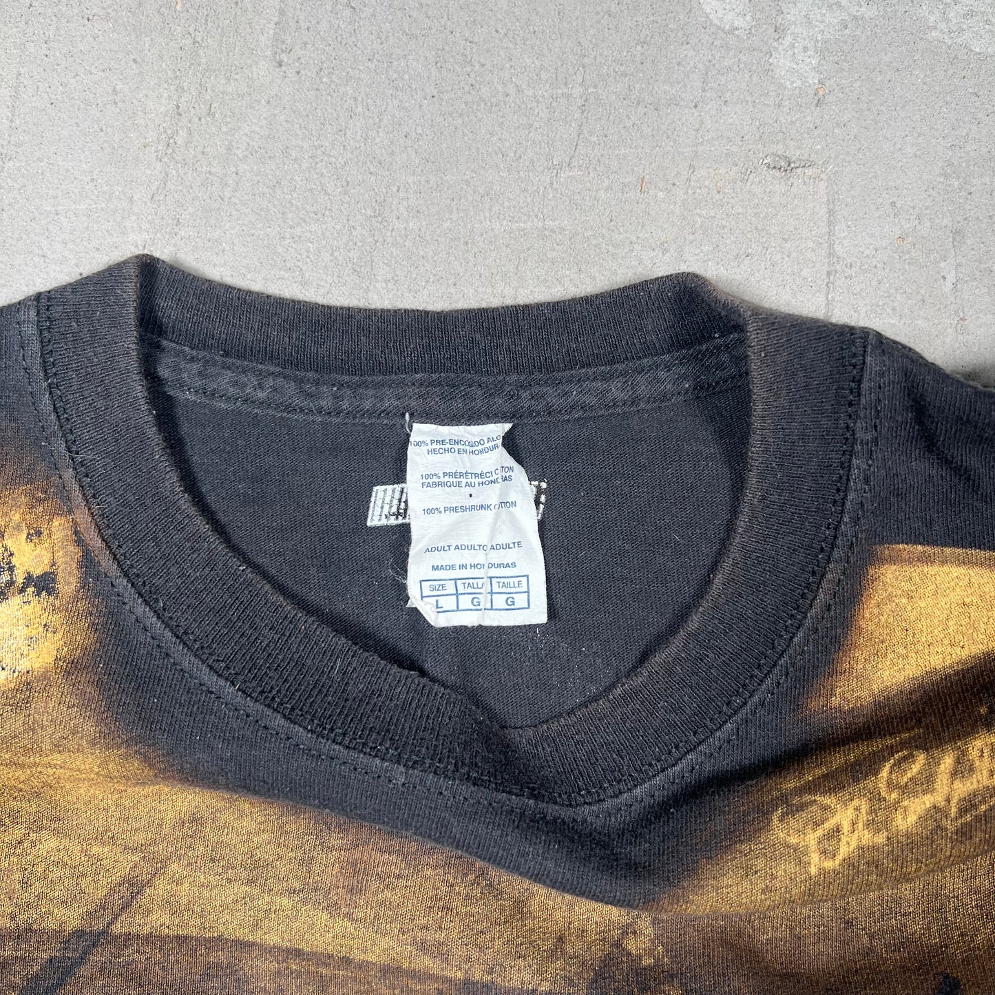 Dale Earnhardt Goodwrench AOP Black Tee Size Large USED v19328