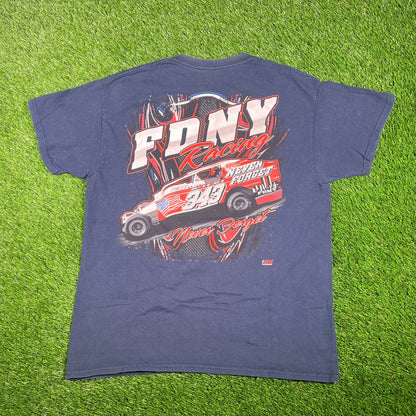 2001 FDNY In Memory Navy Tee Size Large USED v17709