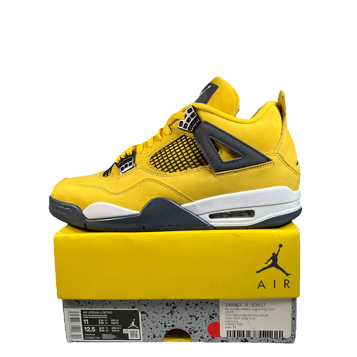 Jordan 4 Lightning (2021) Size 11 USED s23293