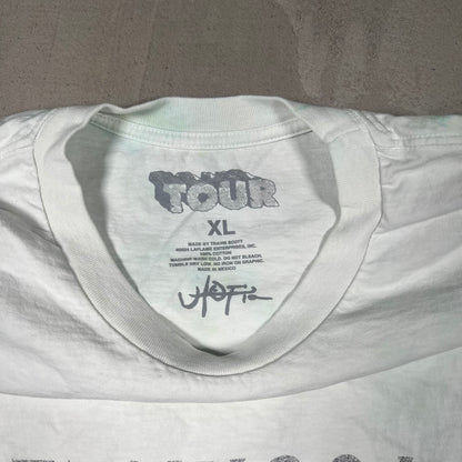 Travis Scott Circus Maximus "Tournee" White Tee Size XL USED x17355