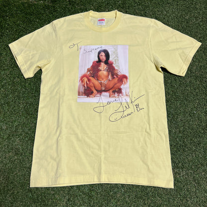 Supreme Lil' Kim Yellow Portrait Tee Size Small USED x14086