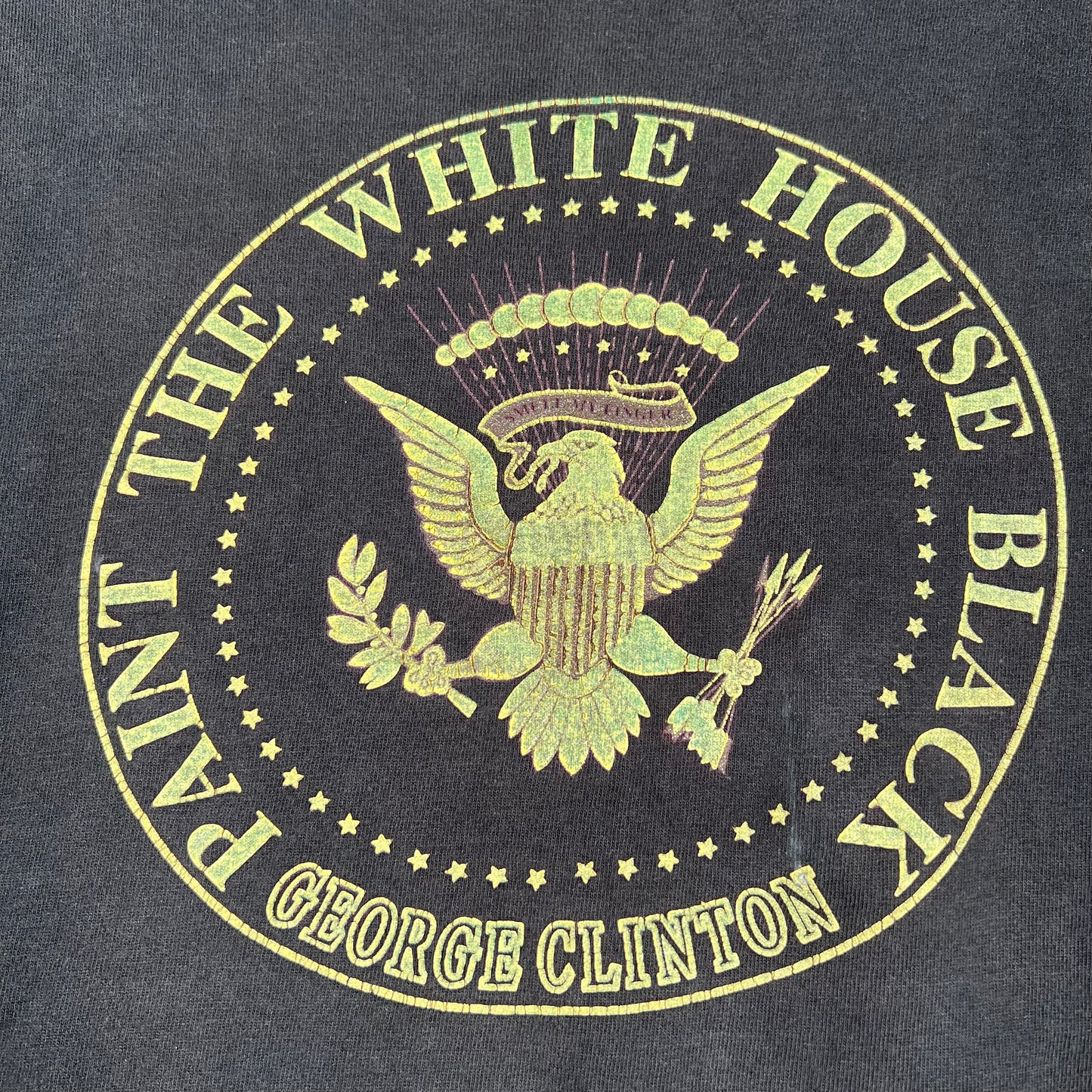1990s George Clinton Paint the White House Black Black Tee Size XL USED v16247
