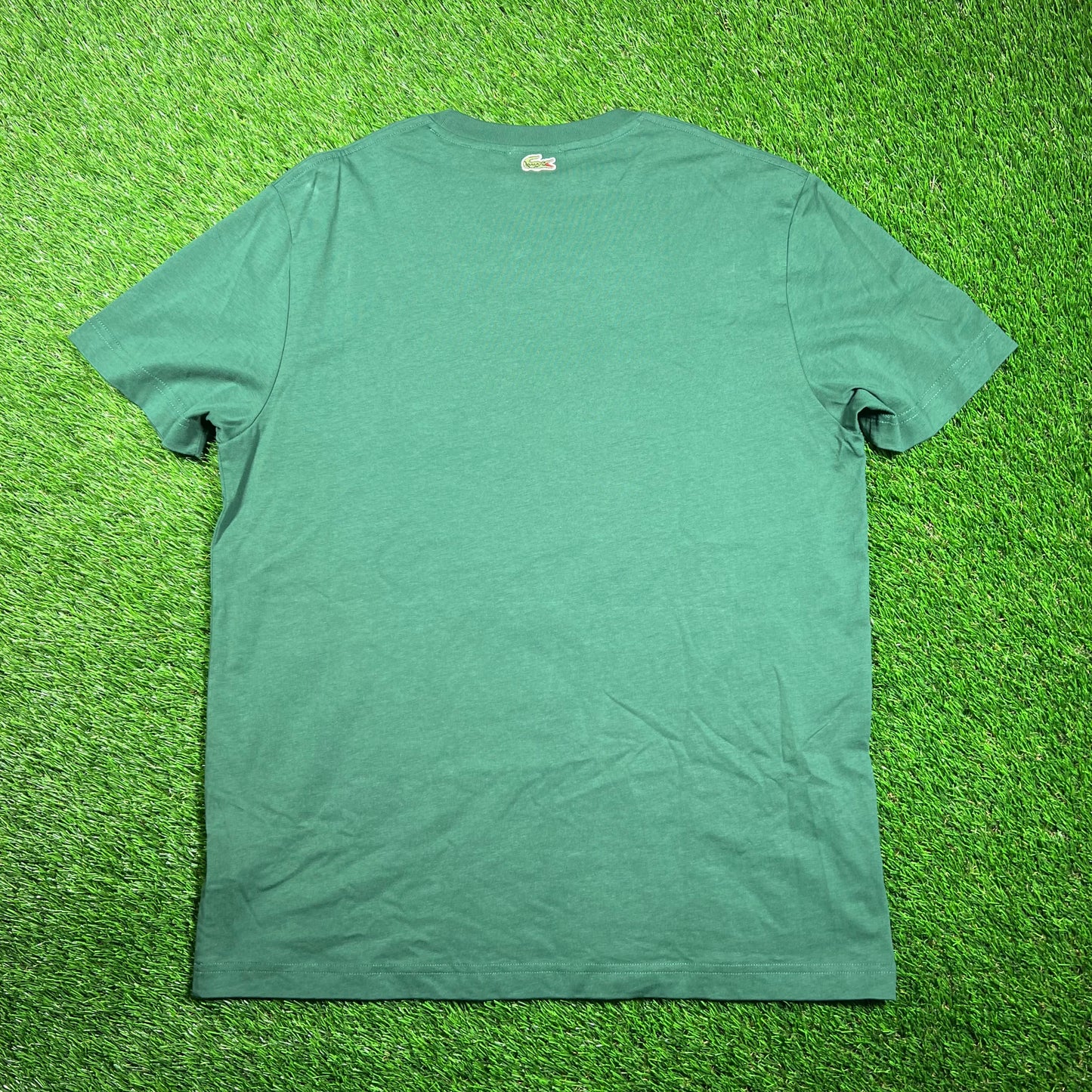 Lacoste Alligator Logo Green Tee Size Large USED v18769
