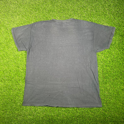 2000s Best Buy Geek Squad Washed Black Tee Size XL USED v17750