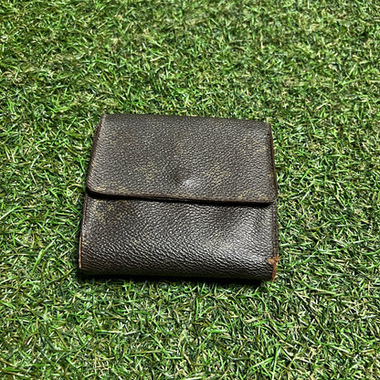 1990s Louis Vuitton Monogram Porte Monnaie Billets Brown Wallet USED x14070
