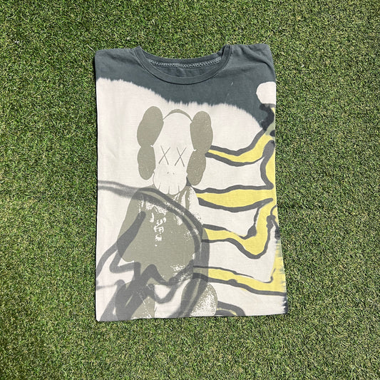 Travis Scott Cactus Jack X Kaws Fragment of Your Imagination Grey Tee Size XL USED x13605