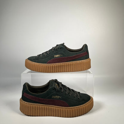 Puma Creepers Rihanna Fenty Suede Green Size 4M/5.5W USED S18471