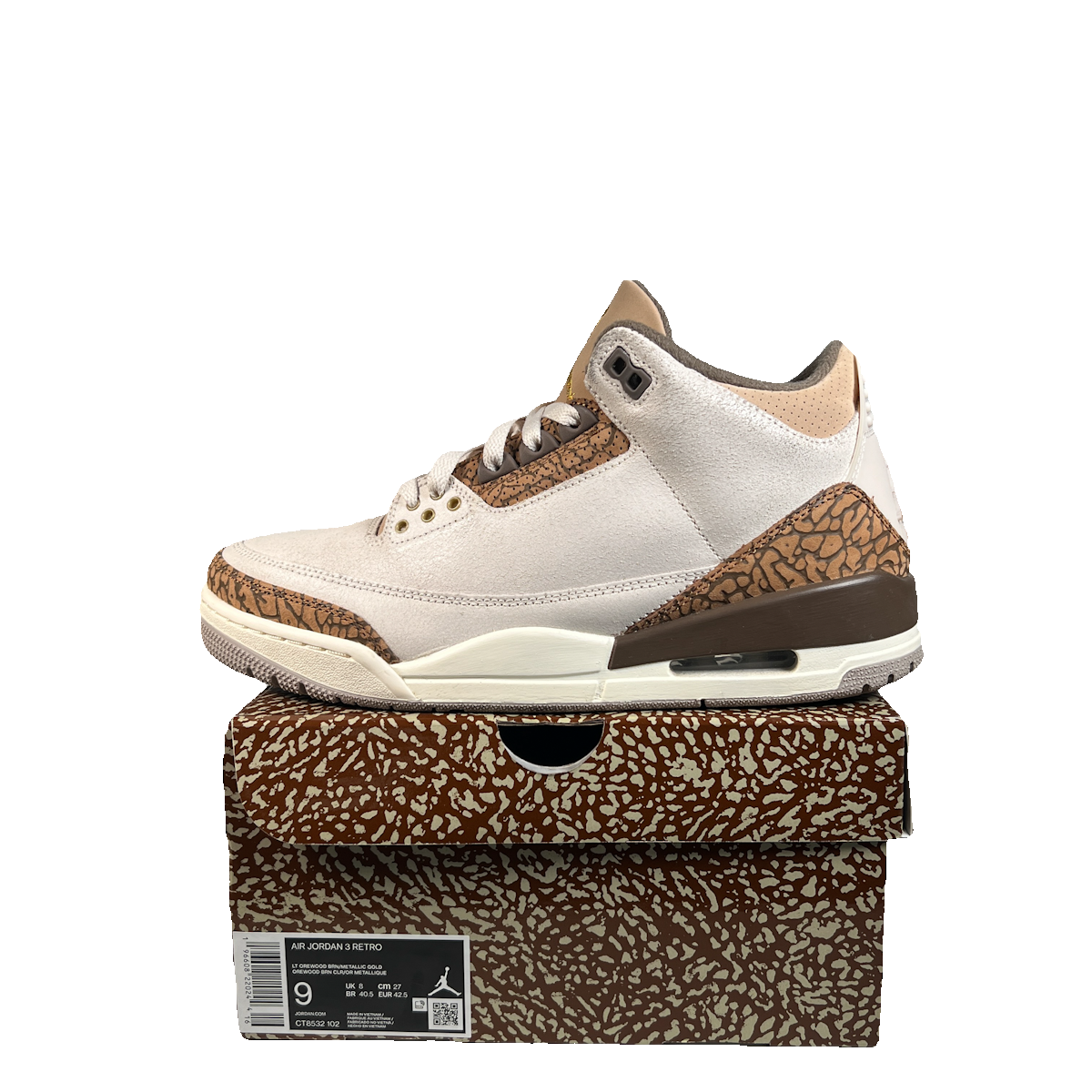 Jordan 3 Palomino (2023) Size 9 USED s23032