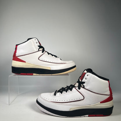 Jordan 2 White Varsity Red (2010) Size 8.5 USED s16902
