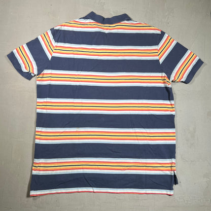 Y2K Polo Ralph Lauren Primary Striped Short Sleeve Polo Size XXL USED v19352
