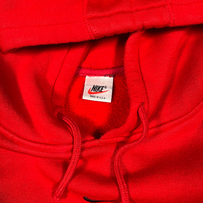 1990s Nike Center Swoosh Red Hoodie Size XL USED v18294