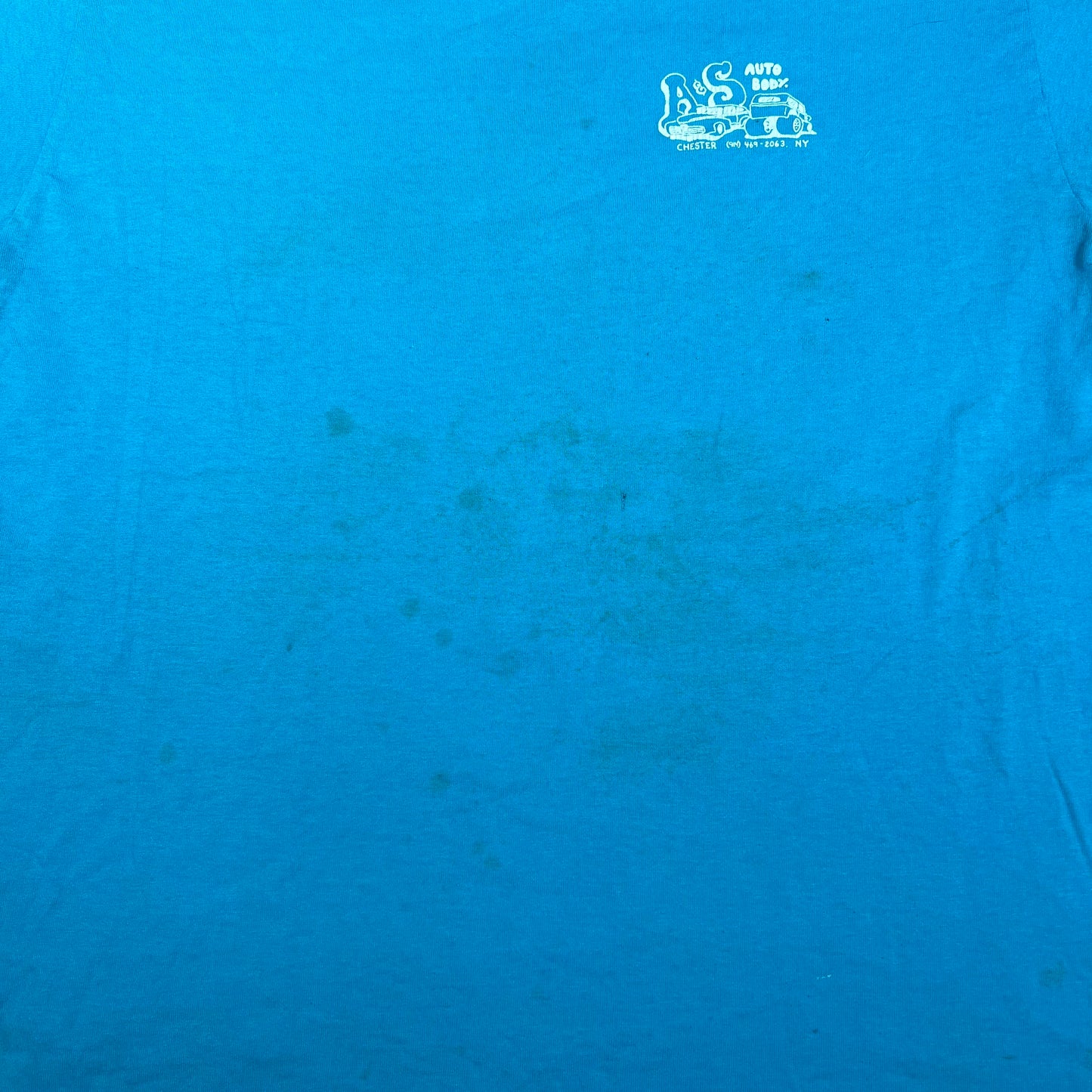 1990's A&S Auto Body Blue Tee Size XL USED v17428
