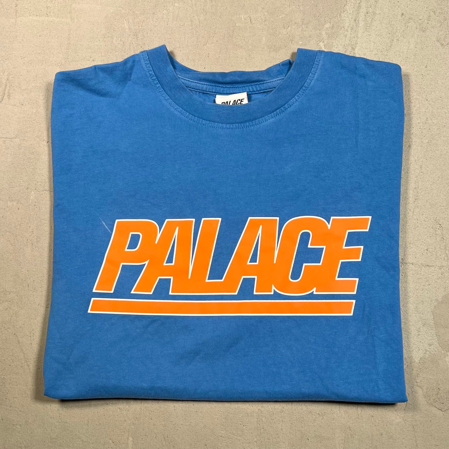 Palace Logo Tee Blue/Orange Size Medium USED x17516